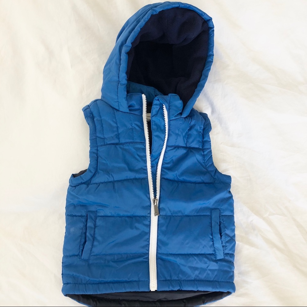 Pumpkin Patch Blue Hooded Puffer Vest